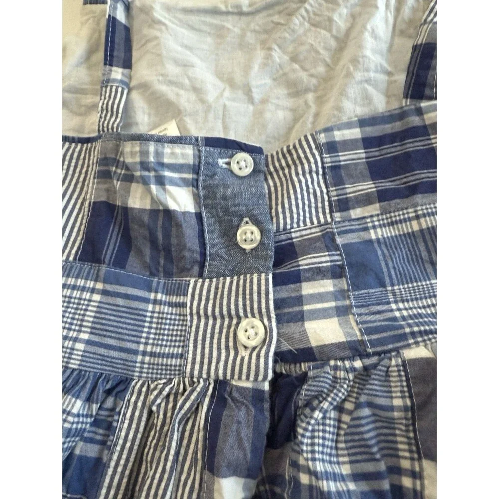 Gymboree Size 12 Blue Patchwork Sandy Shores patchwork Madras Sundress